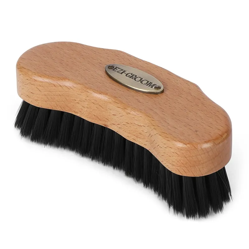 EZI-Groom Premium Face Brush Wood